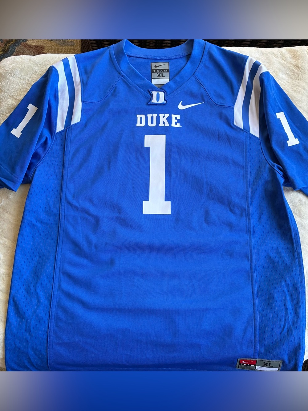 Duke Blue Devils Youth XL Blue Nike Replica Football Jersey